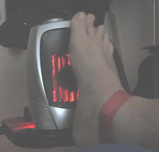 Foot tortured with electric heater, falaka bastinado