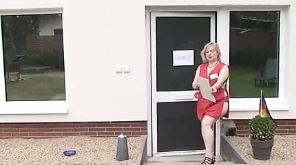 German granny gives golden shower