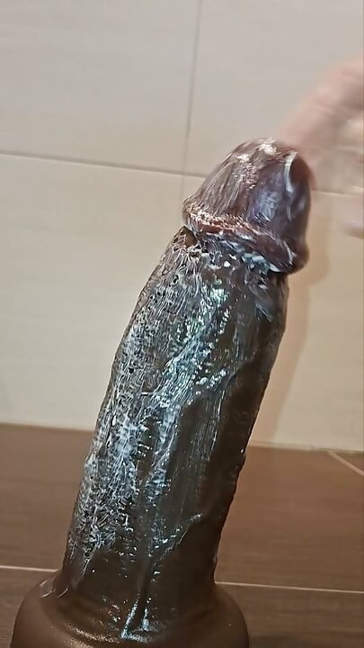 Big dildo ass play