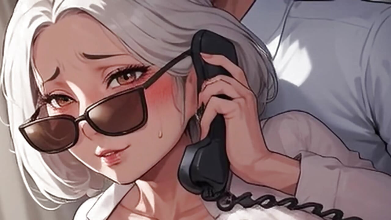 와이푸 미시 비서 POV - 사무실 전화 클로즈업