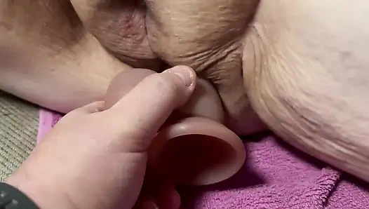 Fucked Deep and Hard by Penetrating Vibrating Dildo. Cum Several Times with a Squirting Orgasm as the End