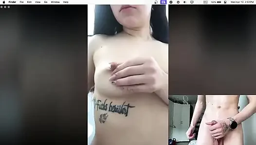 She Watches Me Masturbating Cums Twice!