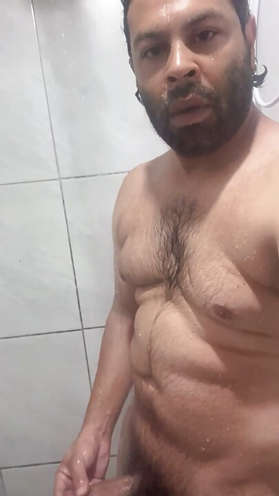 Hard cock in the shower