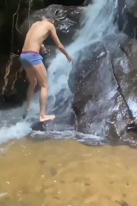 Public Hiking Waterfall Fucking Caught Hardcore Anal Big Cumshot Uncut Gay Sex