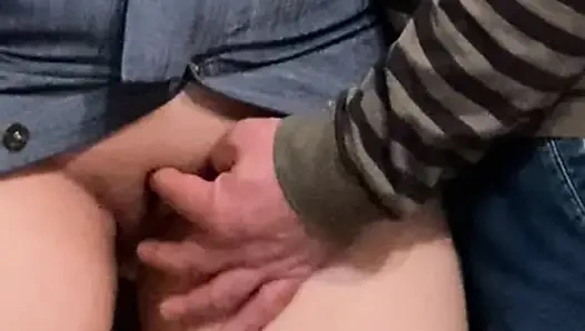 Dirty Fantasy! Old Perv Rubbing Perfect Pussy in Subway