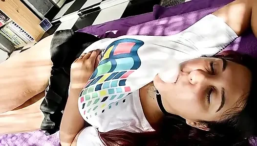 Doing Bubblegum Bubbles and Feet Worship - Bunny Looner