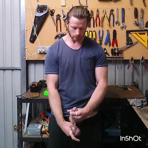 Cumshot in Garage