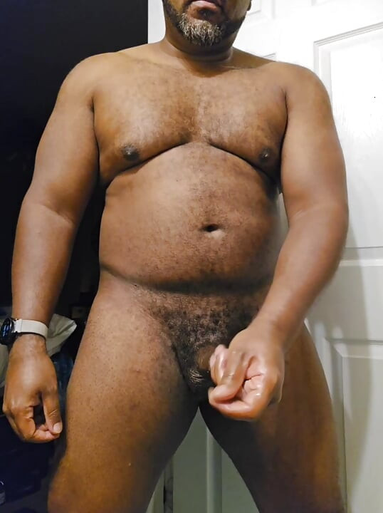 Horny Black Buck Stroking BBC