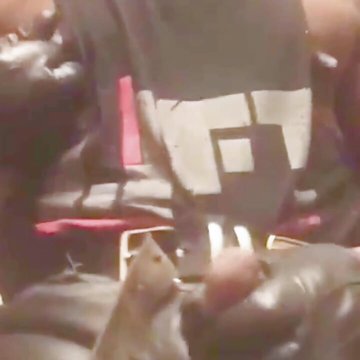 Black Dad Leather Jeans & Gloves BBC Rubbing to Ejaculation