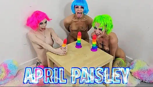 Unordentliche schwanz-verrückte Clowns