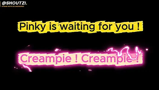 Pinky sevimli kısa pembe saçlı kız sert sikiliyor ve dölleniyor