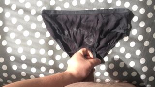 Cumshot on friend's panties