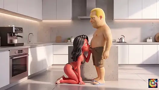 Momen romantis di dapur - ai hentai asmr