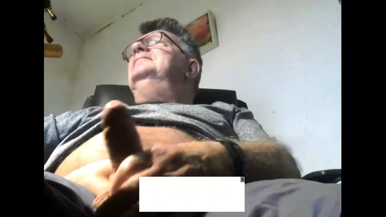grandpa cum on webcam