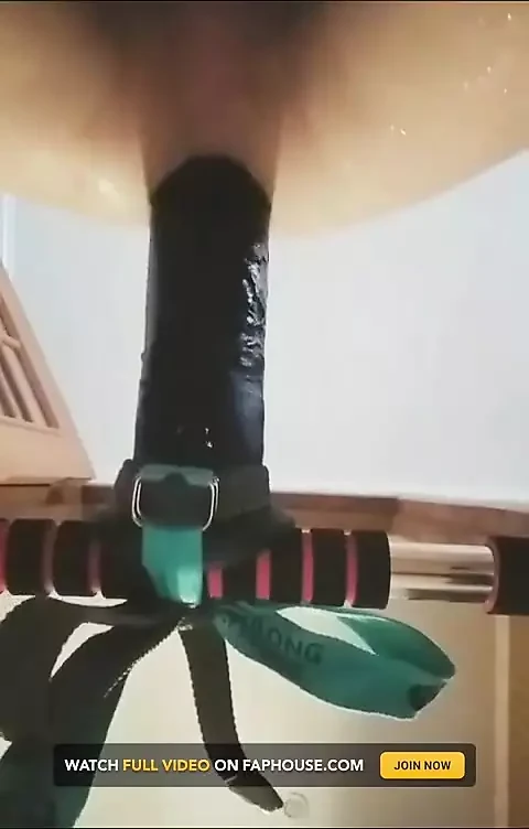 Doggy style big dildo