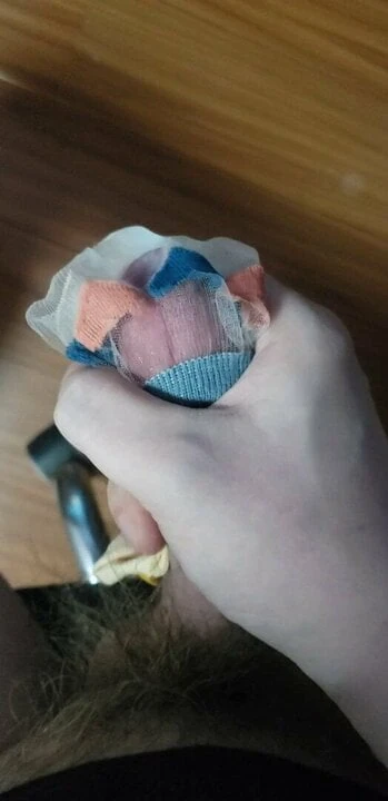 Cumshot in neighbor's socks
