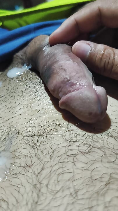 Pulling fresh milk out of my penis in my room