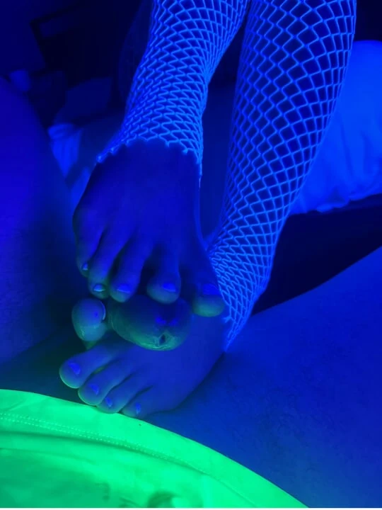 Footjob titjob cum pov