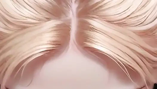 Psycho cosplay mädchen pOV: Halsfick &schmutzige gesichtsbesamung, ABspritzen, AI-Animation