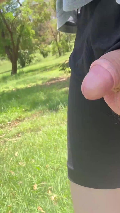 Spectacular moment from "Straight guy out flashing his cock in the hot sun."