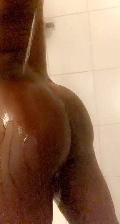 Black ass in the shower