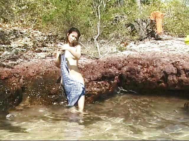 Girls playing in the shallows