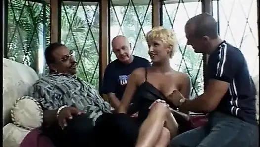 Stupid Hubby Was Allowed to Drop His Load on Face of His Wife Topanga Clark After She Had Been Fucked From Both Sides