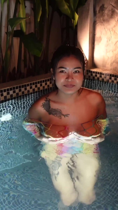 Asiansexdiary Cum on Tits with Huge Tit Asian Girl
