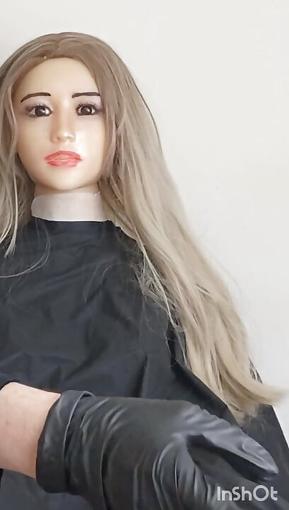 Azijska tpe seks lutka za sve namjene modeliranje frizerskog ogrtača gola