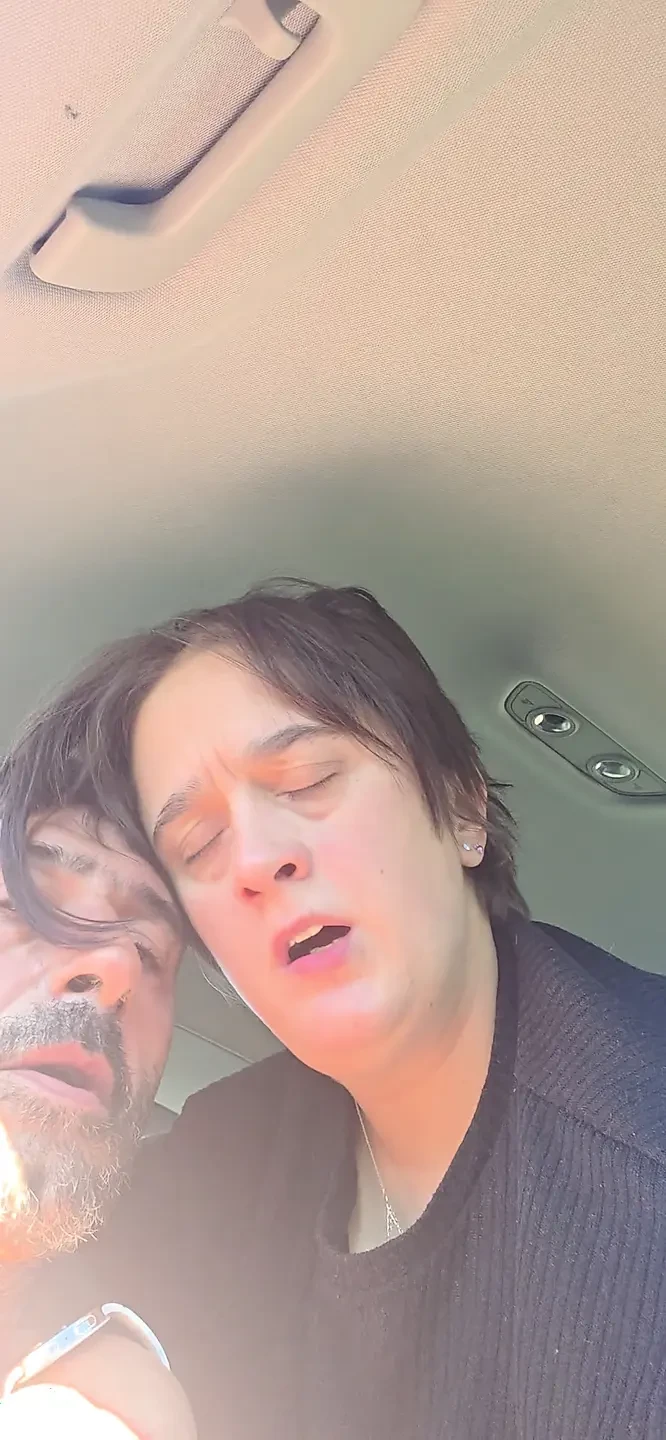 Mature sucking cock in the car