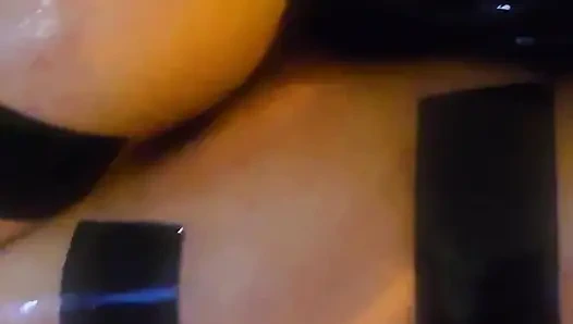 Sloppy Pussy Piggy Takes Bog Black Fist in He Guts