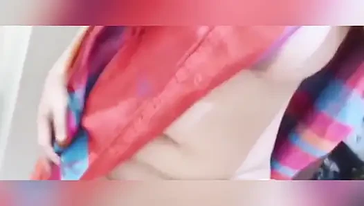 Showing boobs with saree