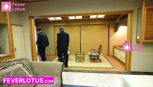 Curvy Japanese Mob Moll's Massive Jugs Bounce in Interracial Threesome - Japanese Dick + BBC Pump Her Full