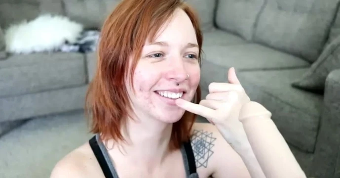 Horny girl with dildo