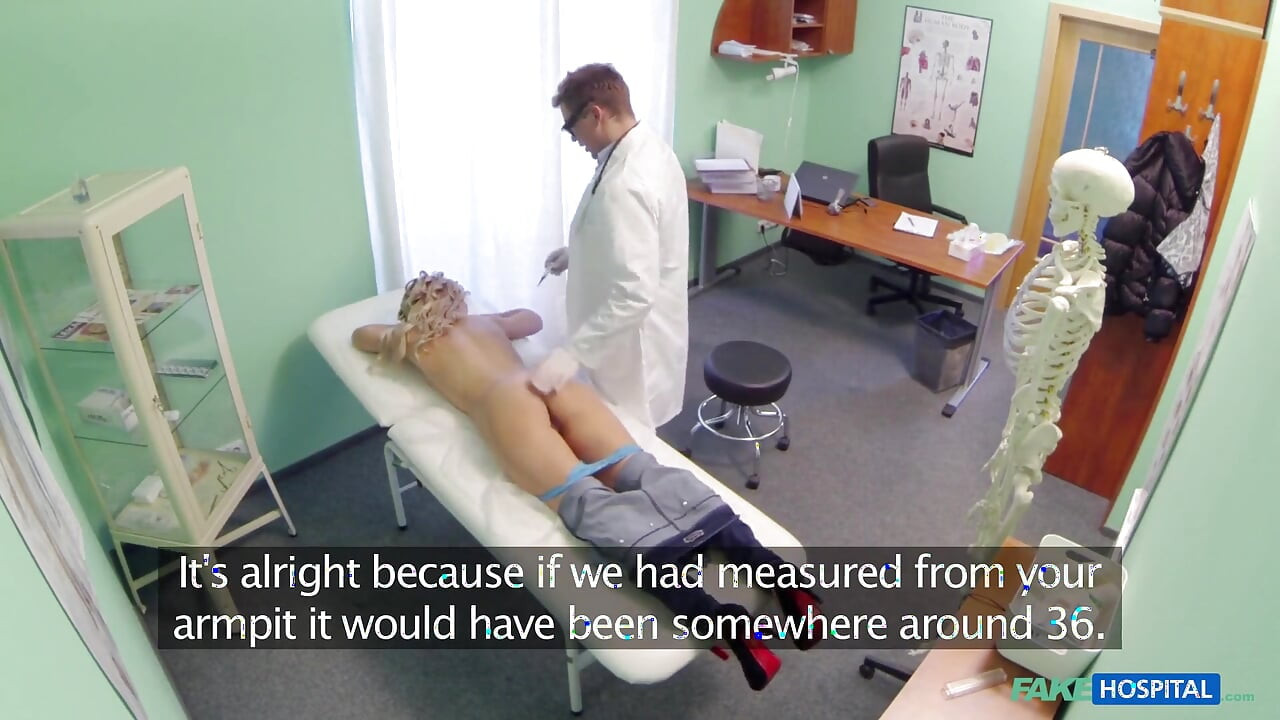 Fake Hospital- Hot Blonde Enjoys an Office Exam, Pussy Pounding & Takes a Massive Cumshot for a Big Discount