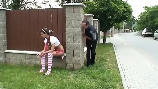 Naughty college girl punished by her aroused and dirty teacher