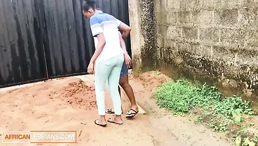 Amateur BBW Ebony BFFs Strip & Lick Pussy In Front Of American Tourist