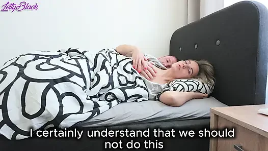 Stepmom Shares Bed With Her Stepson - Blowjob, Pussy Licking And Hard Fucking In The Tiny Hotel Room