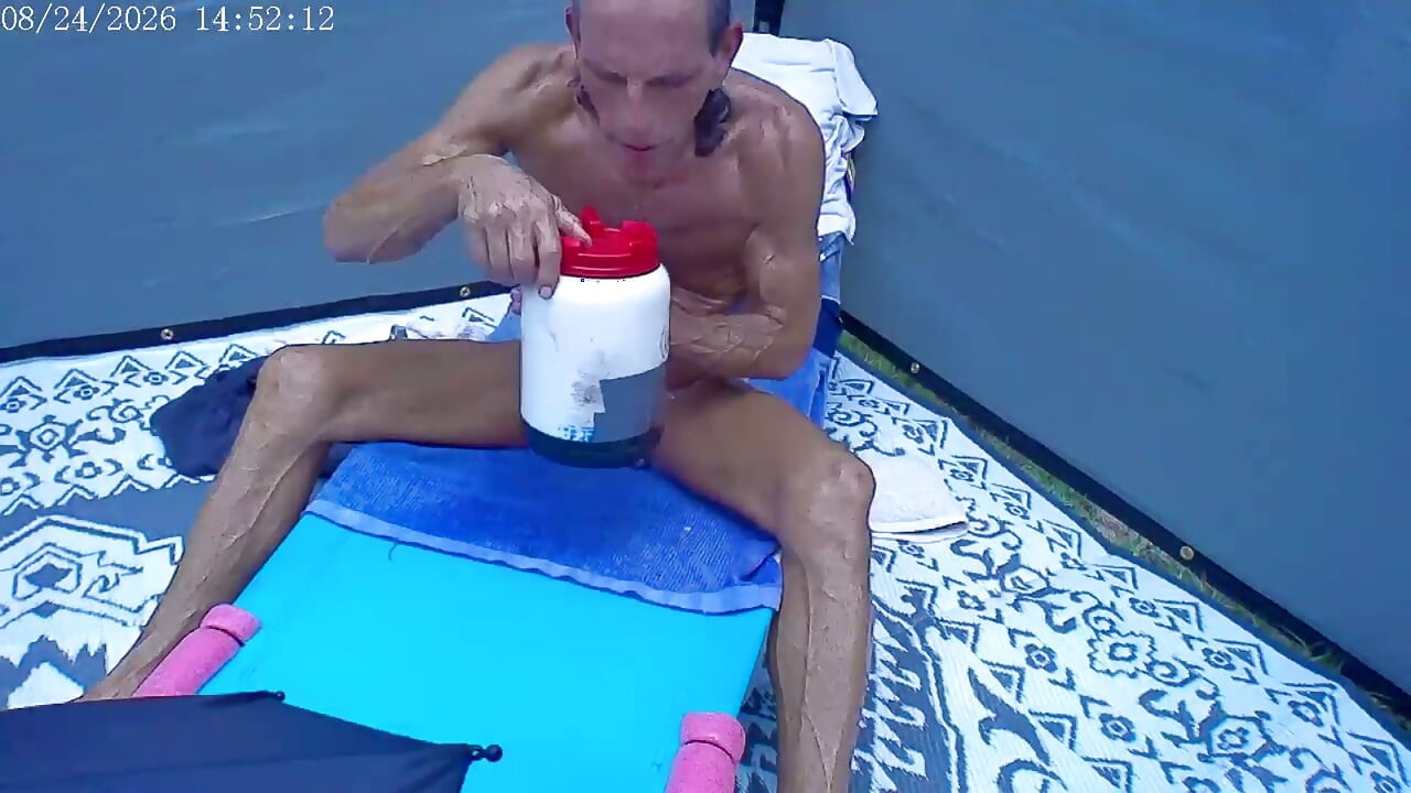 8-25-2026 Cam 2 Naked Tan. Red Neck Pool Out of an 18ft Sunray Openbow Boat. Low Balls, Azz