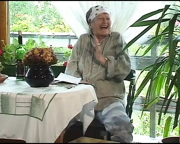 Horny German Granny gangbang outdoors