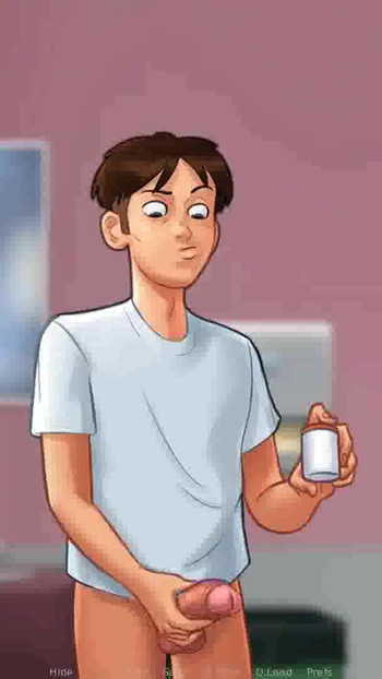 Emotional moment from "Summertime Saga: Guy Can't Get His Dick Hard For Semen Examination - Ep 161"