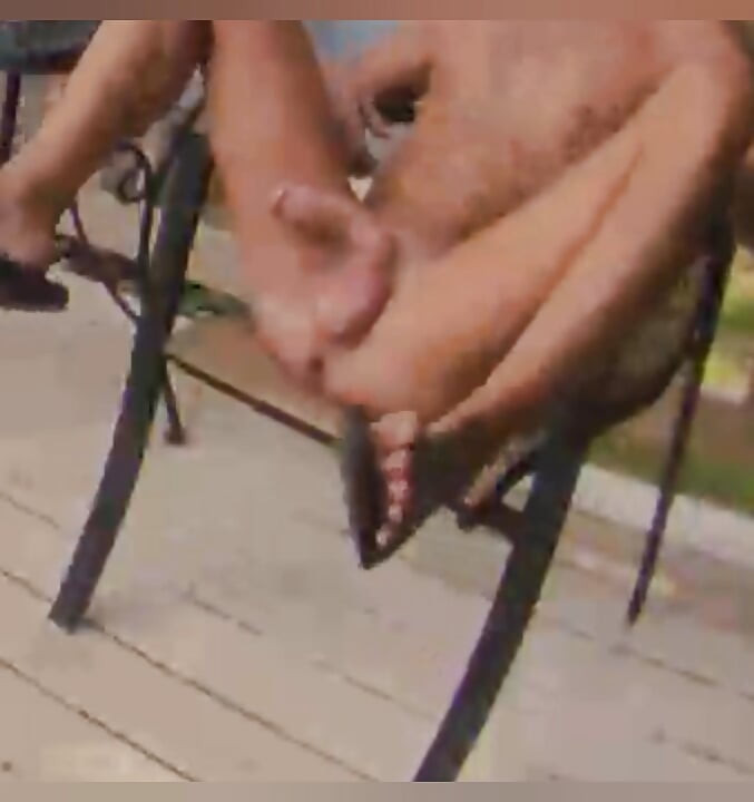 Sitting outside naked