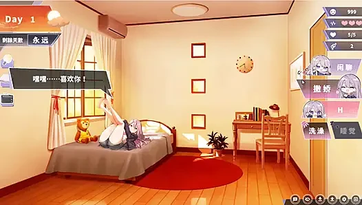Hentai oyunu - mutluluk çift kişilik oda - olgun gümüş bebek buharlı banyoda seks ve samimi gece sikişinin tadını çıkarıyor - serbest mod