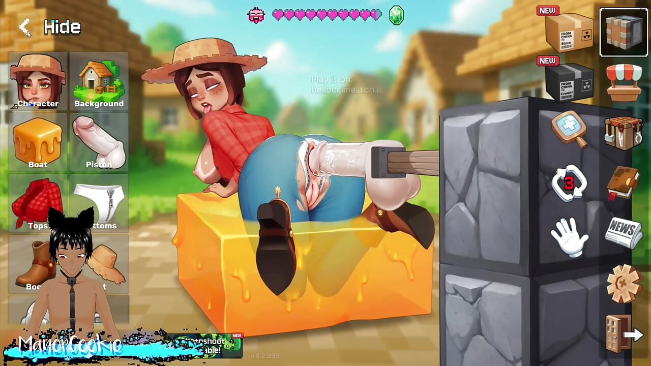 Lovely Craft The piston Trap Minecraft - Alex uses the fuck machine as well as the villager.