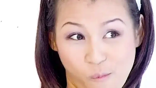 Perfect asian teen doing photo shoot