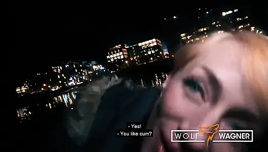 Hot German MILF Harleen Van Hynten lets modern-day tarzan cum on her big fake tits! Wolf Wagner