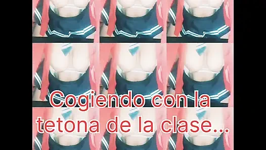 Fucking with a busty girl who likes to eat dick whenever she misses school