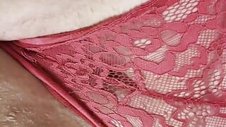 Red Lace Panty Play