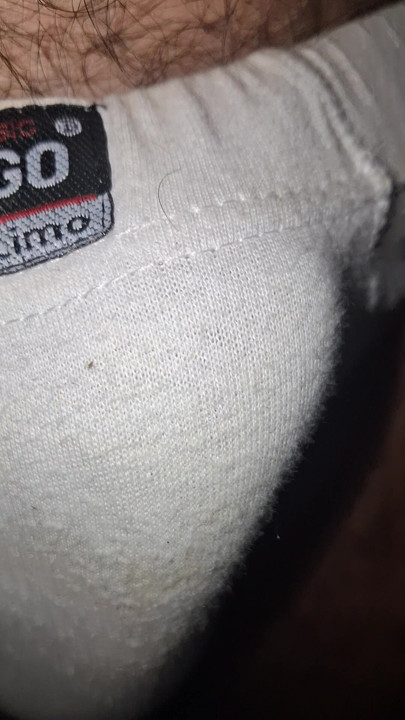 Hard cock in white underwear