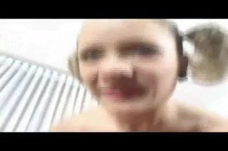 Big boobed woman in pigtails gets fucked